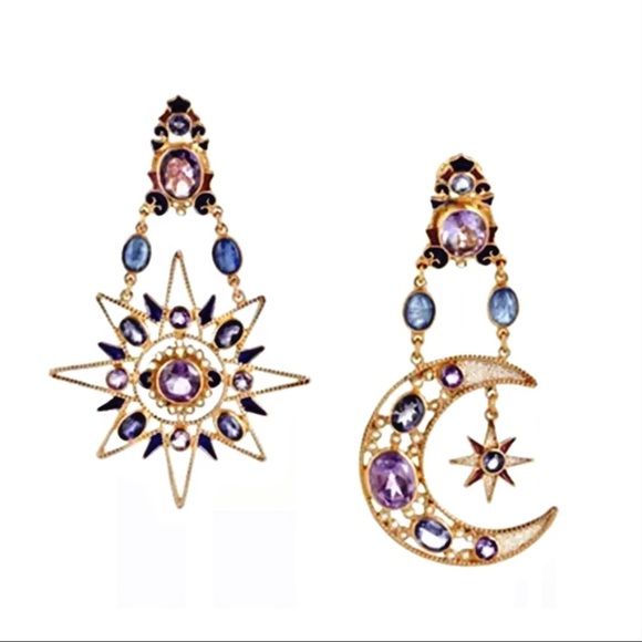 Jewelry - Bohemian Star Moon Statement Earrings